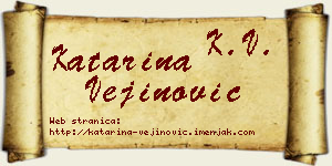 Katarina Vejinović vizit kartica